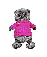 Мягкая игрушка Кот Басик в розовом свитере 33 см
