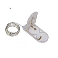 CR2032-2X-HOLDER-WHITE Держатель для двух батареек типа CR2032, пластиковый с крышкой. Белый