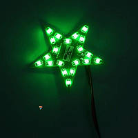 LED STAR Kit GREEN Набор для самостоятельно сборки звезды, Плата + набор деталей. Цвет зеленый