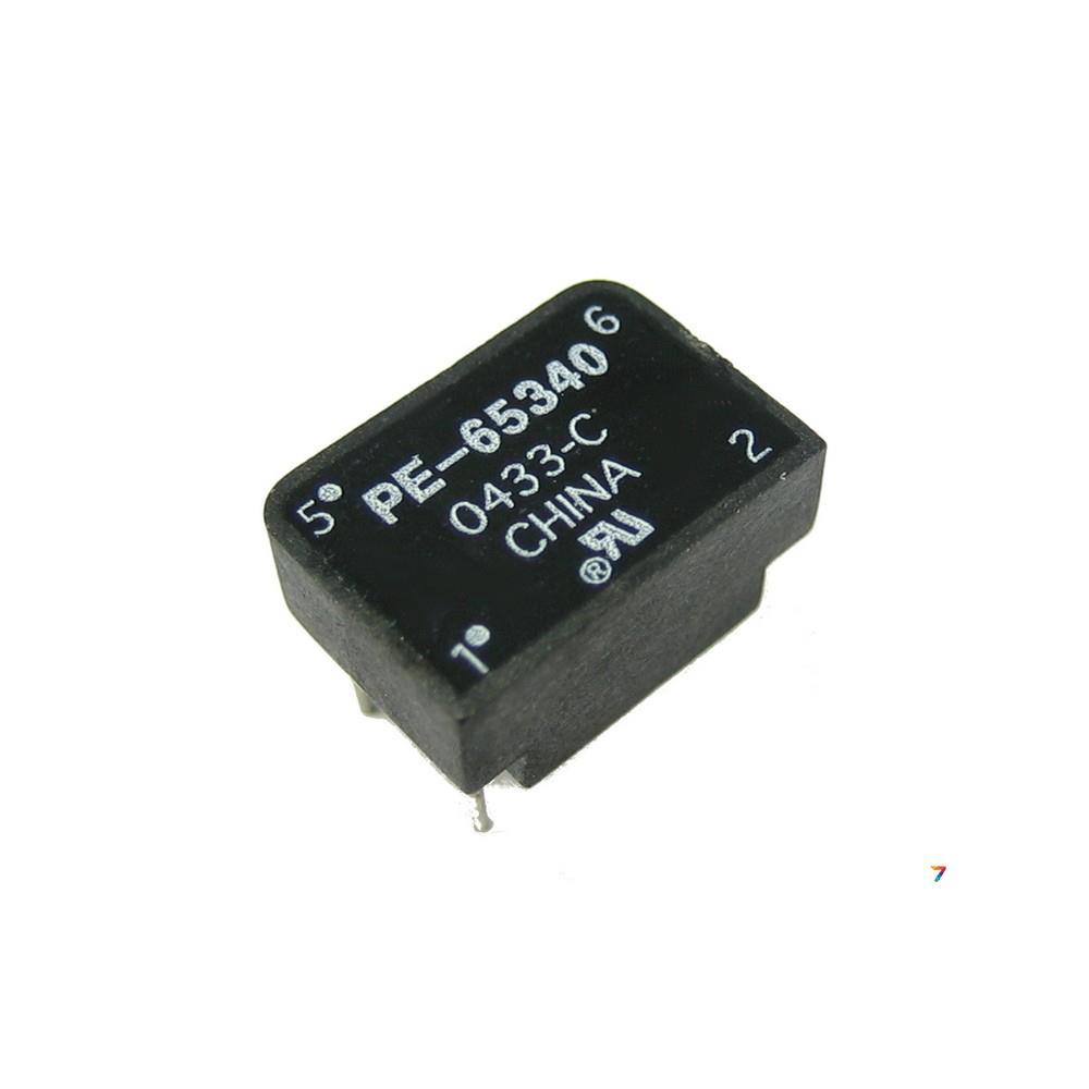 PE-65340 Трансформатори звукової частоти/сигнальні трансформатори THT T1/CEPT/ISDN-Pri 1200uH 1.2Ohm 1-Port