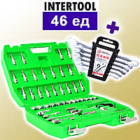 Инструмент для автомобилиста 46ед (1/4) + набор ключей 6шт, Класные наборы инструментов, UYT