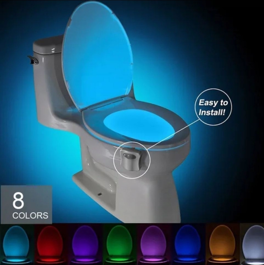 Підсвітка для унітазу Light Bowl  з датчиком руху | 8 кольорів, автоматичне вмикання, на батарейках