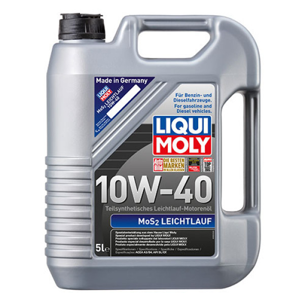 Напівсинтетична моторна олія Liqui Moly MoS2 Leichtlauf SAE 10W40 5л (2184) Відмінний захист від зносу