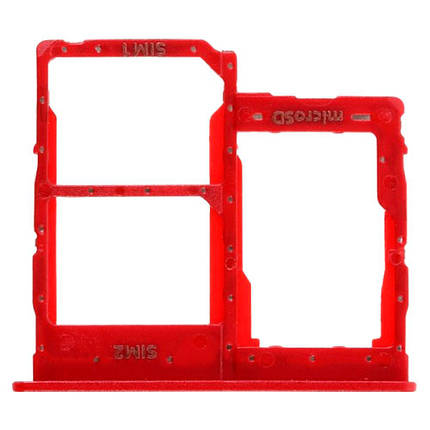Тримач SIM-карти та microSD для Samsung A013 Galaxy A01 Core (2020) (Red), фото 1