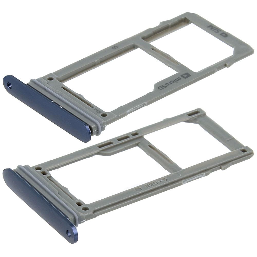 Тримач SIM-карти та microSD для Samsung G965 Galaxy S9 Plus (Blue) One Sim