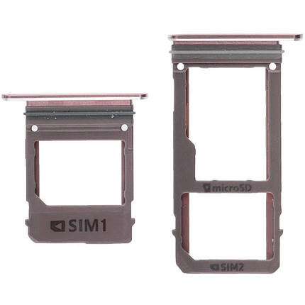 Тримач SIM-карти та microSD для Samsung A520 Galaxy A5 (2017) (Pink) Dual Sim, фото 1