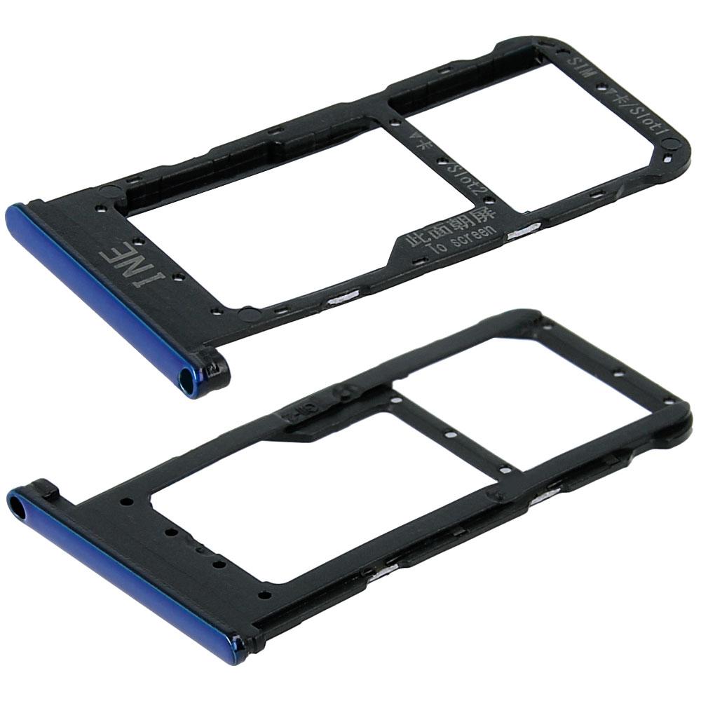Тримач SIM-карти та microSD для Huawei P Smart Plus (Blue)
