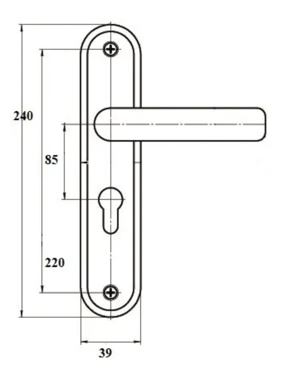 Дверные ручки на планке под замок 85 мм ET-257 (15-53) - фото 2 - id-p615941041