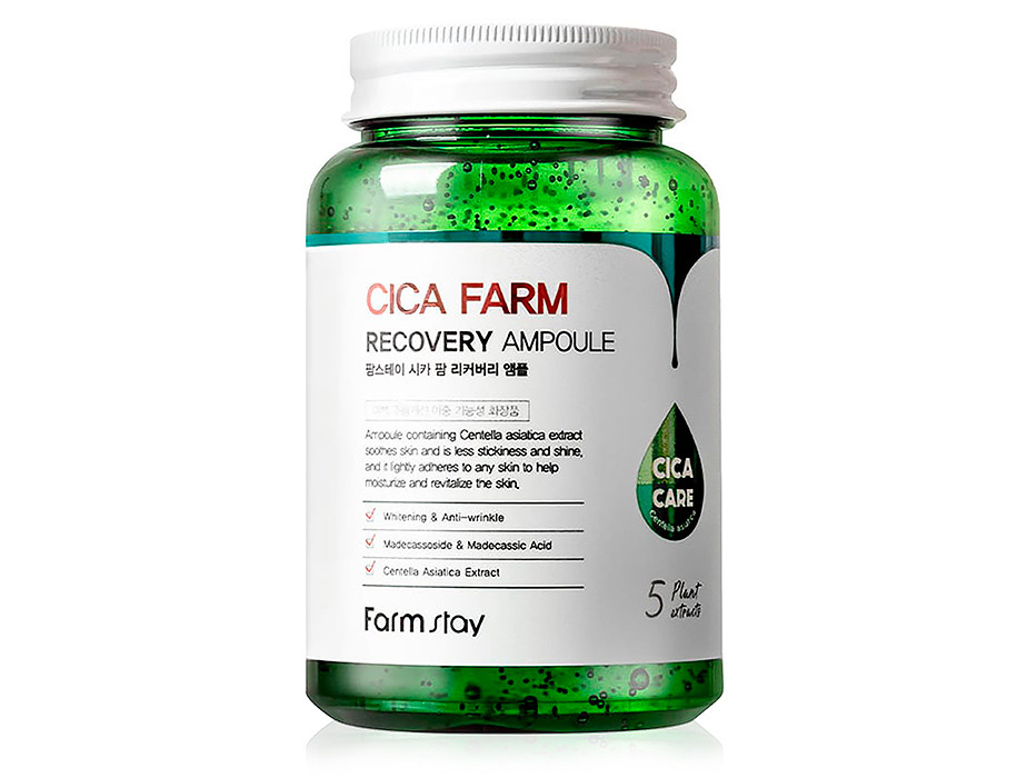 Сироватка для обличчя з центелою азійською FARMSTAY CICA FARM RECOVERY AMPOULE — 250 мл