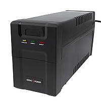 Джерело безперебійного живлення LogicPower 600VA-P, Lin.int., AVR, 2 x євро, пластик DS