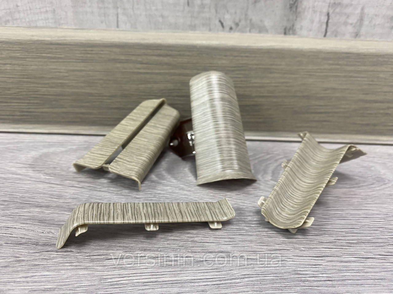 Плінтус підлоговий "Система" колір Сосна олів'є, розміри 2200х80х22мм, фото 1