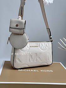 Сумка MICHAEL KORS Оригінал Jet Set Logo Embossed Leather Crossbody