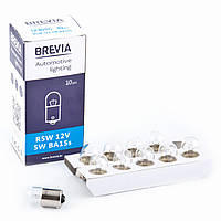 Лампа накаливания Brevia R5W 12V 5W BA15s CP, 10шт