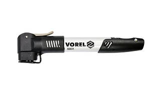 Насос для велосипеда ручний, алюмінієвий, телескопічний, багатофункціональний з кріпленням VOREL 82031