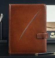 Ежедневник со сменным блоком кожаный А5 Метка коричневый