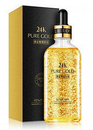 Сыворотка Venzen 24K PURE GOLD, с нано-золотом и гиалуроновой кислотой, 100 мл.