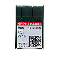Голки Groz-Beckert. 80/12    DCх27 для оверлока/трикотаж