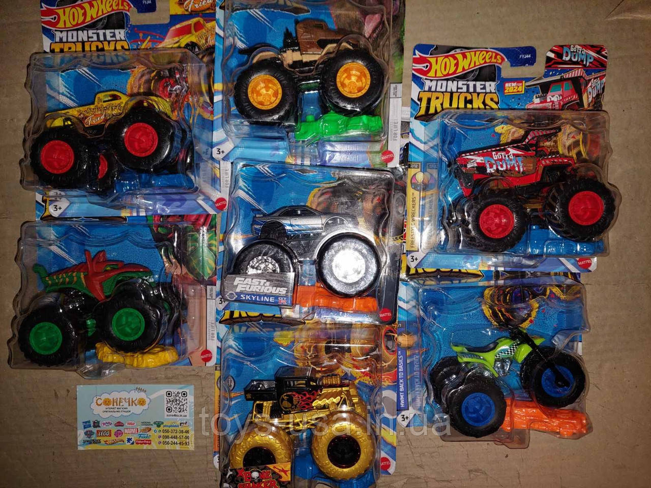 Хот Вілс Джип  Hot Wheels Monster Trucks Crushable Car, фото 1