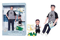 Лялька Ardana 30 см A785-3 тато з сином та аксесуарами, в коробці нар. 36,5*6*25 см. від магазину style & step