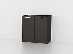 Нижній модуль для кухні MebelProff НМ820-600+мийка, кухонний модуль, тумба 600 мм під мийку (без стільниці) Венге