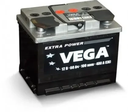 Акумулятор автомобільний VEGA Econom 60 Ah (R+) (480А), фото 1