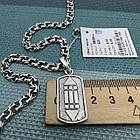 Срібний оберіг Знак Атлантів та ланцюжок бісмарк комплект 925 проби чорніння, фото 6