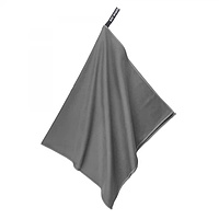 Полотенце спортивное микрофибра Серый 50*90 см, Быстросохнущее полотенце для занятий спортом и туризма VORT