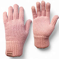 Перчатки женские вязаные шерстяные с сенсорными пальцами Kim Lim 5202_Pink