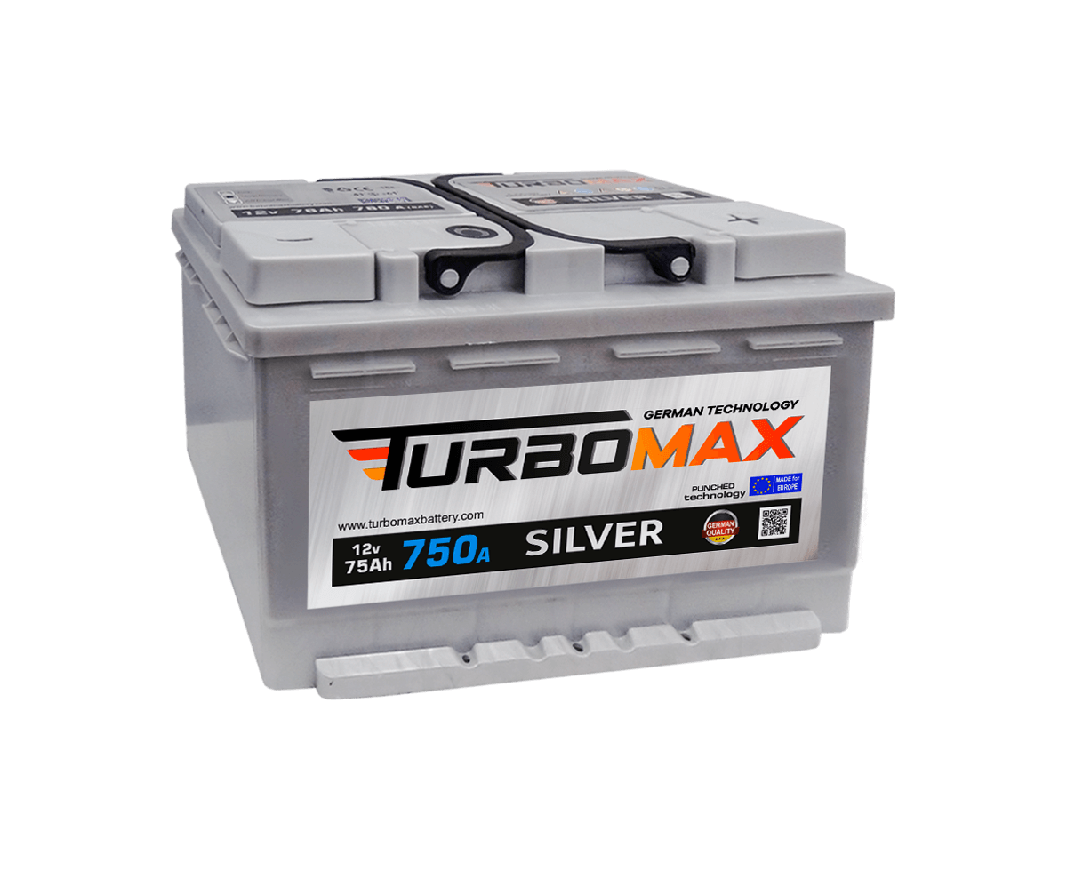Акумулятор автомобільний TURBOMAX SILVER 75 Ah (R+) (750A) L3