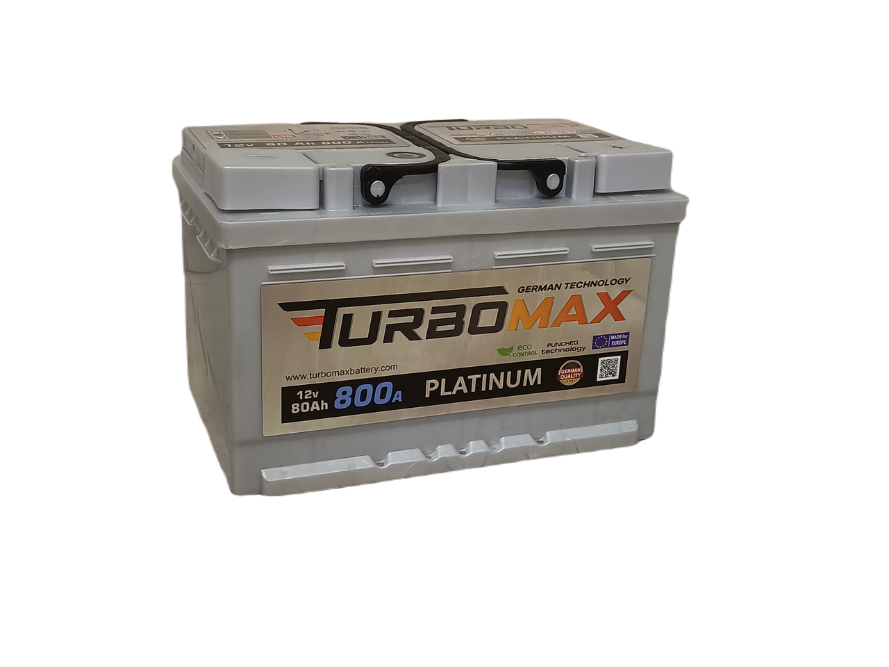 Акумулятор автомобільний TURBOMAX Platinum 80 Ah (R+) (800A) LB3