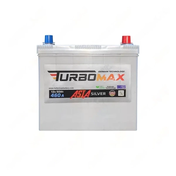 Акумулятор автомобільний TURBOMAX Asia 50 Ah (R+) (460A) 55B24L Honda
