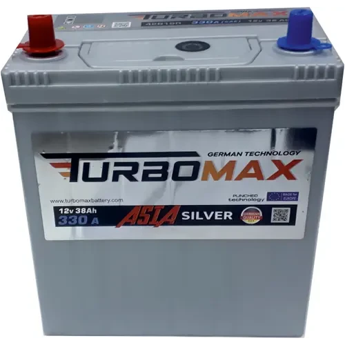 Акумулятор автомобільний TURBOMAX Asia 40 Ah (L+) (330A) 42B19R Matiz
