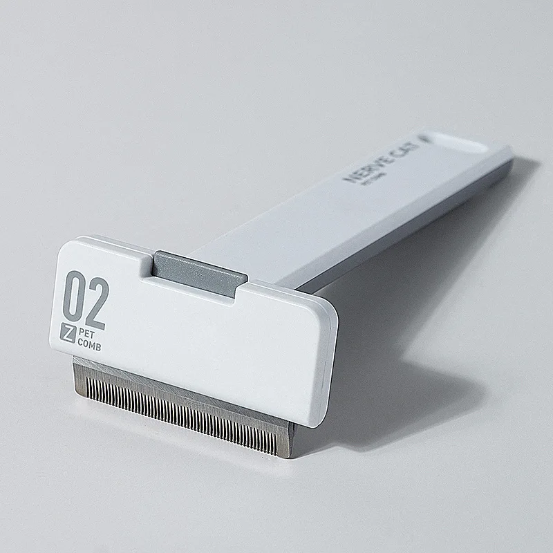 Фурмінатор для видалення шерсті котів Nerve Cat, гребінець-тример з кнопкою очищення M