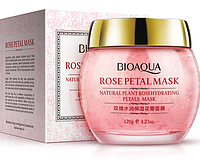 Ночная смягчающая маска с лепестками розы Bioaqua Rose Petal Mask, 120 мл.