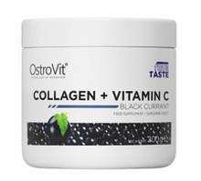 Колаген OstroVit Collagen + Vitamin C 200 грам Смак :black currant