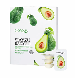Ночная маска для лица с маслом и авокадо Ши Bioaqua Shea Butter Beauty Sleep Mask, 8*5г.