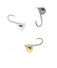 Мормишка вольфрамова Fishing ROI Шар з вушком MIX 4mm 0.62гр (срібна, золота, чорна) (10 шт) (400-28-4)