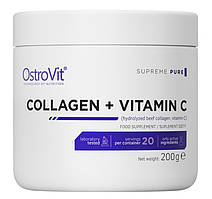 Колаген OstroVit Collagen + Vitamin C 200 грам PURE