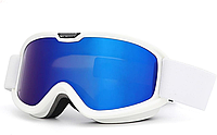 Лыжные очки с двойной линзой - противотуманные лыжные очки для мужчин и женщин, зимние виды спорта(цвет:белый)