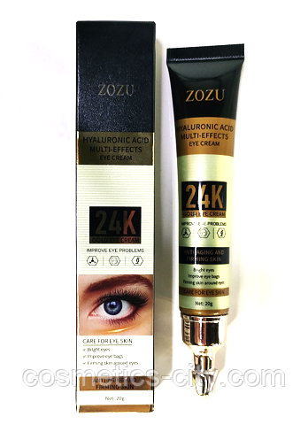 Крем для глаз ZOZU 24K Gold c частицами золота и гиалуроновой кислотой, 20 г., фото 1