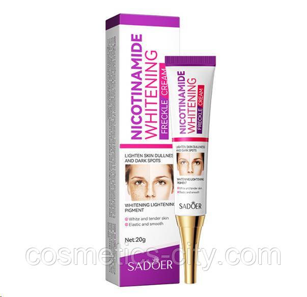 Осветляющий крем для кожи вокруг глаз с никотинамидом Sadoer, 20 г., фото 1