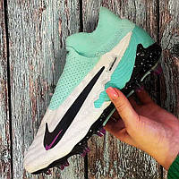 Детские футбольные бутсы Nike Phantom GX FG копы буцы для футбола найк фантом с носком чулком без шнурков