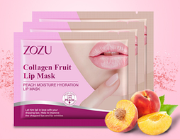 Патчи для губ ZOZU Collagen fruit mask, с экстрактом персика, 8 г.