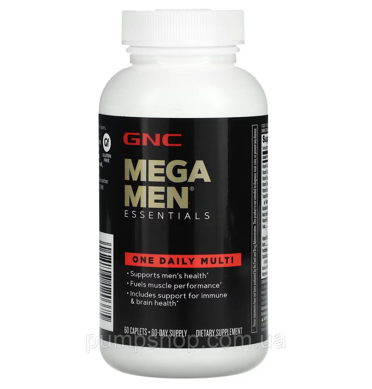 (термін по 3.24) Вітаміни для чоловіків GNC Mega Men Essential One Daily 60 капс.