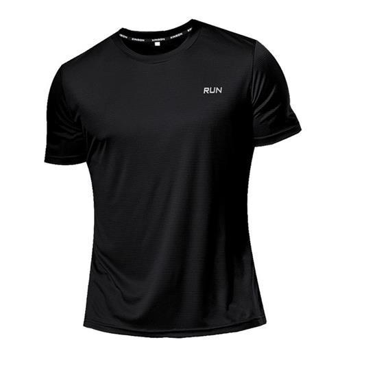 Чорна спортивна футболка RUN Mieyco чорний
