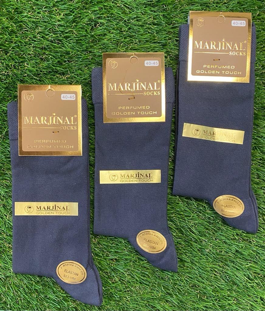 Шкарпетки чоловічі лайкра без шва "Marjinal" розмір 40-45 Сірі Високі (від 12 пар)