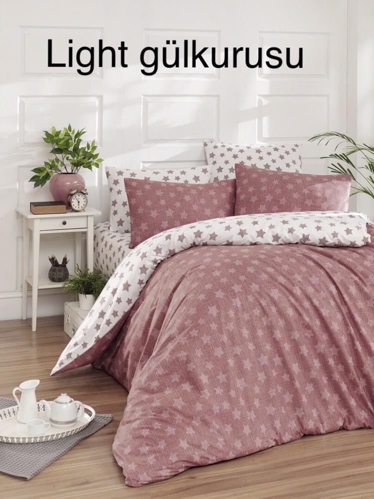 Постільна білизна євро розмір ранфорс  İssi Home Light gulkurusu, фото 1