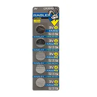 Батарейка літієва Rablex CR2032 5шт BLISTER CARD