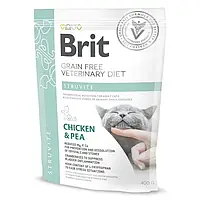 Сухий корм для котів, при захворюваннях сечовивідних шляхів Brit GF Veterinary Diet Struvite 400 г (курка)