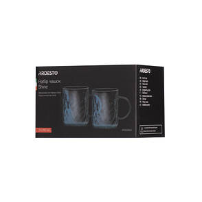 Набір чашок Ardesto Shine, 260 мл, 2 од., боросилікатне скло, фото 3